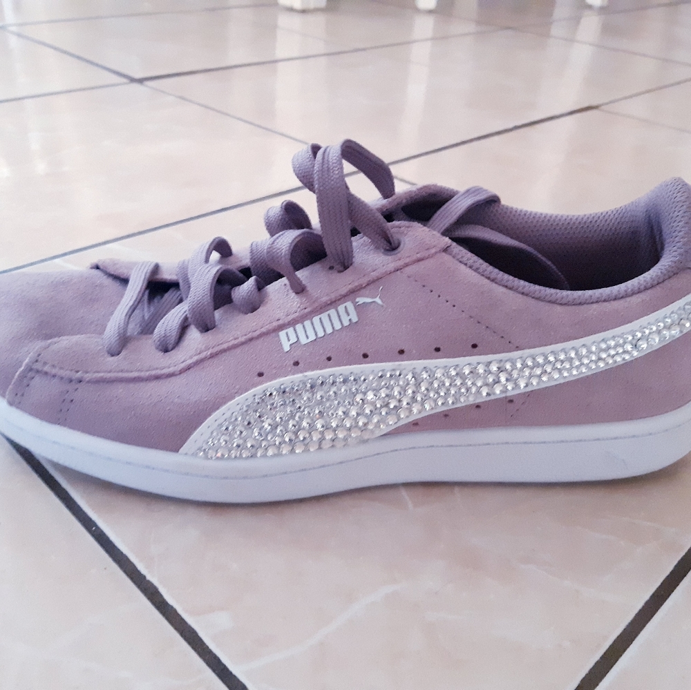 Women's original puma sneakers blinged out
